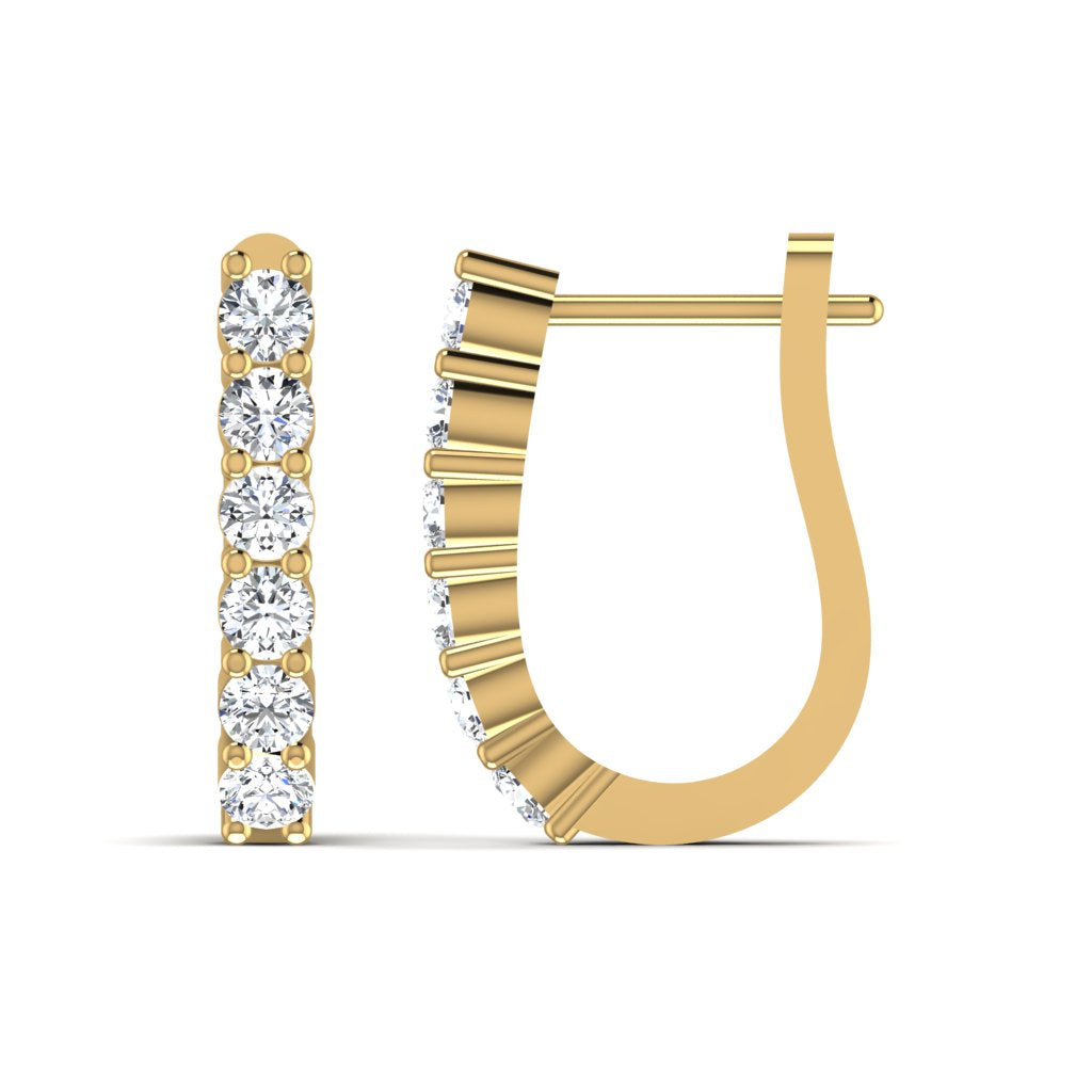Diamond Gold Hoop Earring