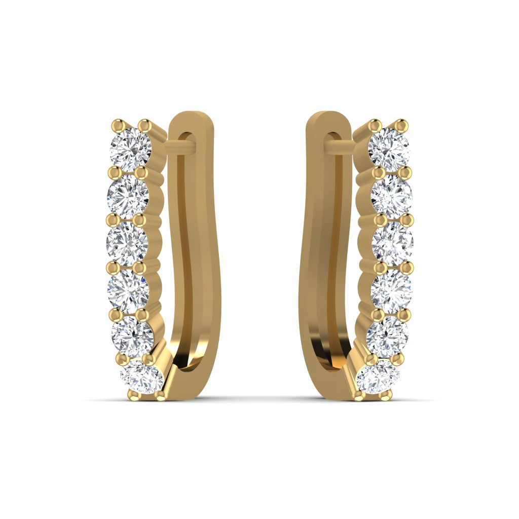 Diamond Gold Hoop Earring
