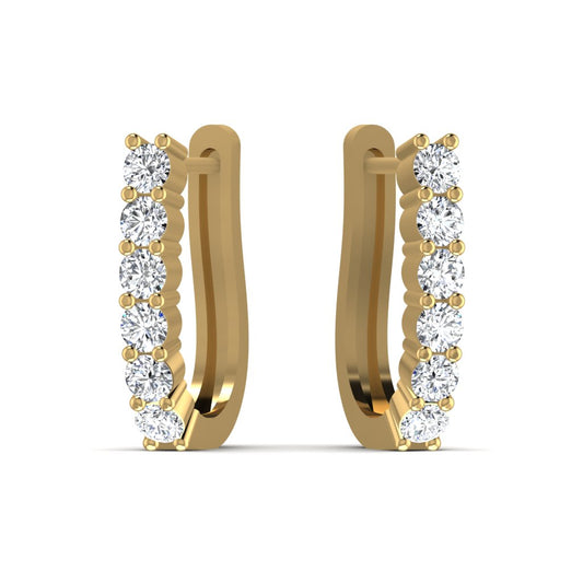 Diamond Gold Hoop Earring