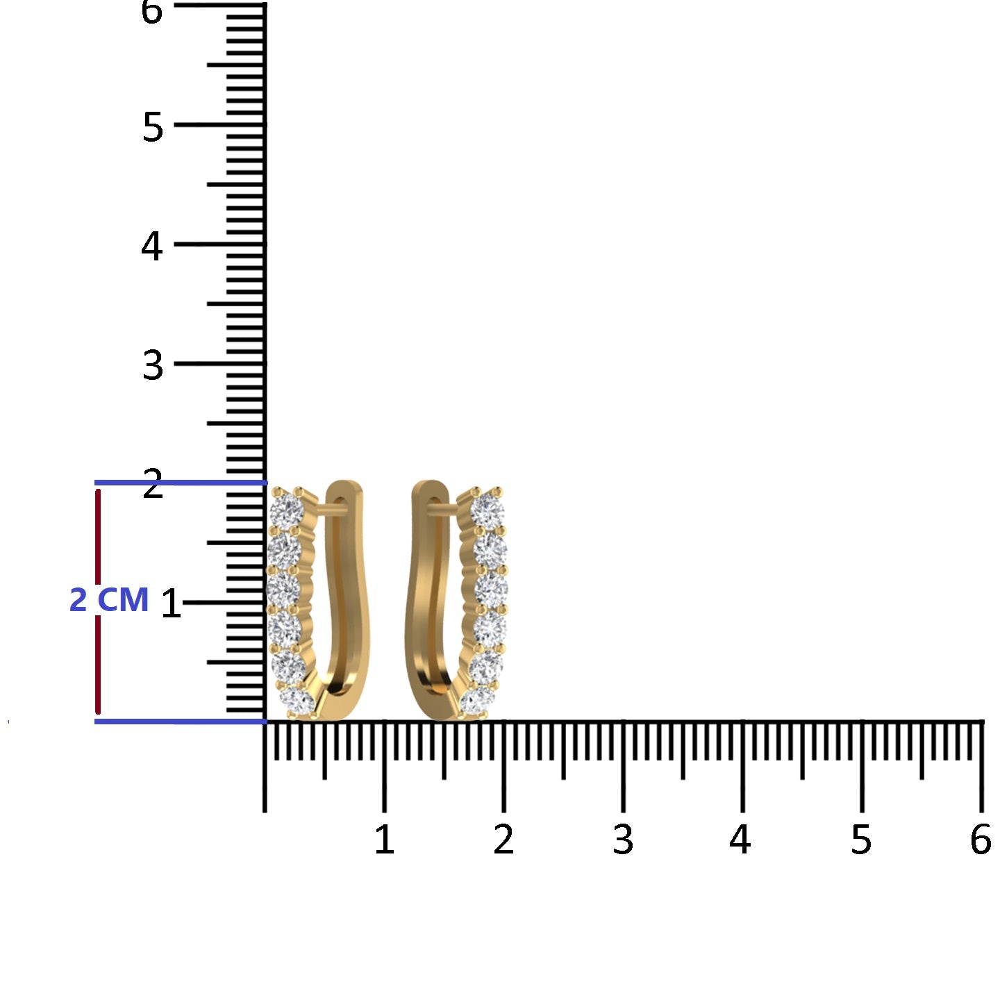 Diamond Gold Hoop Earring