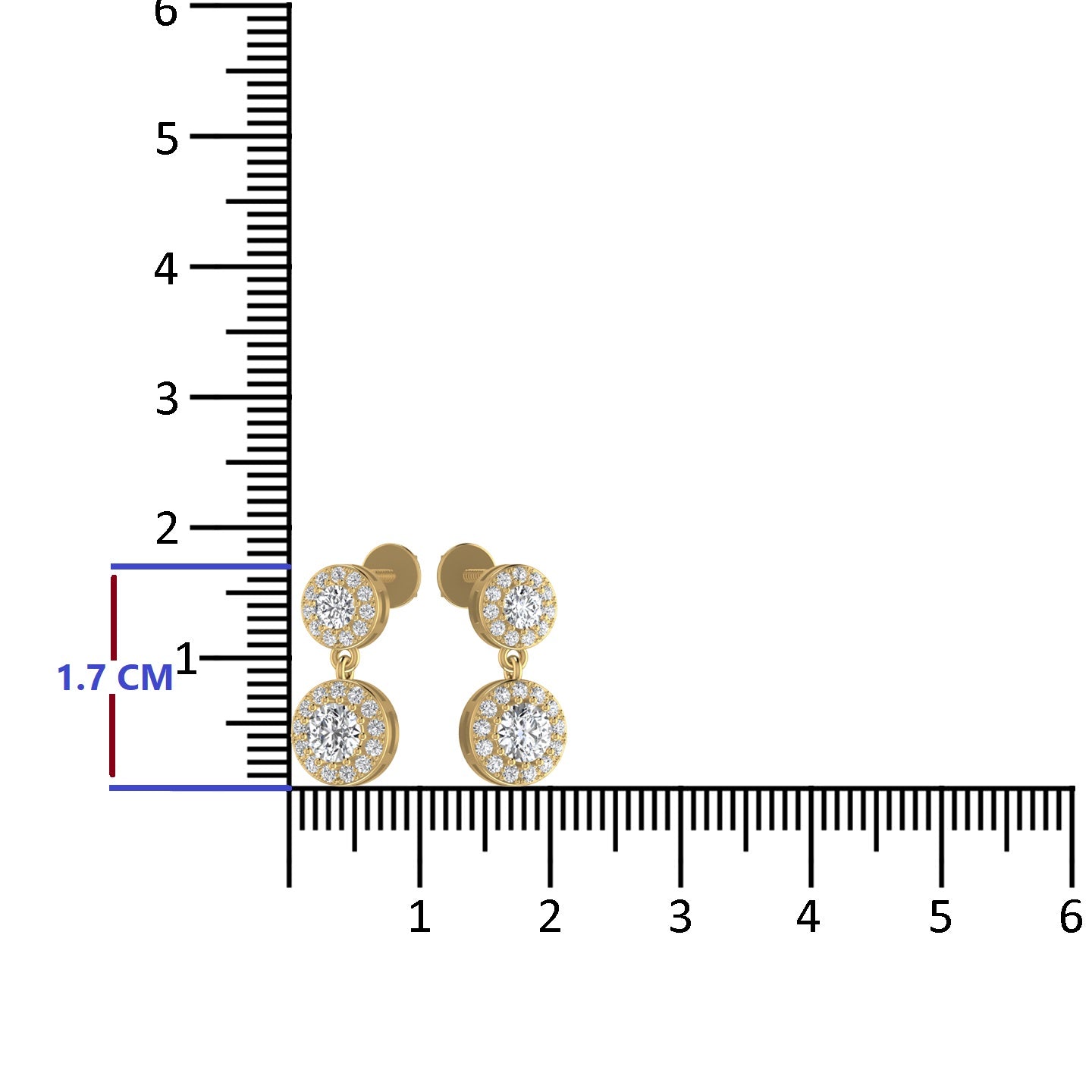 Silver Solitaire Drop Earring