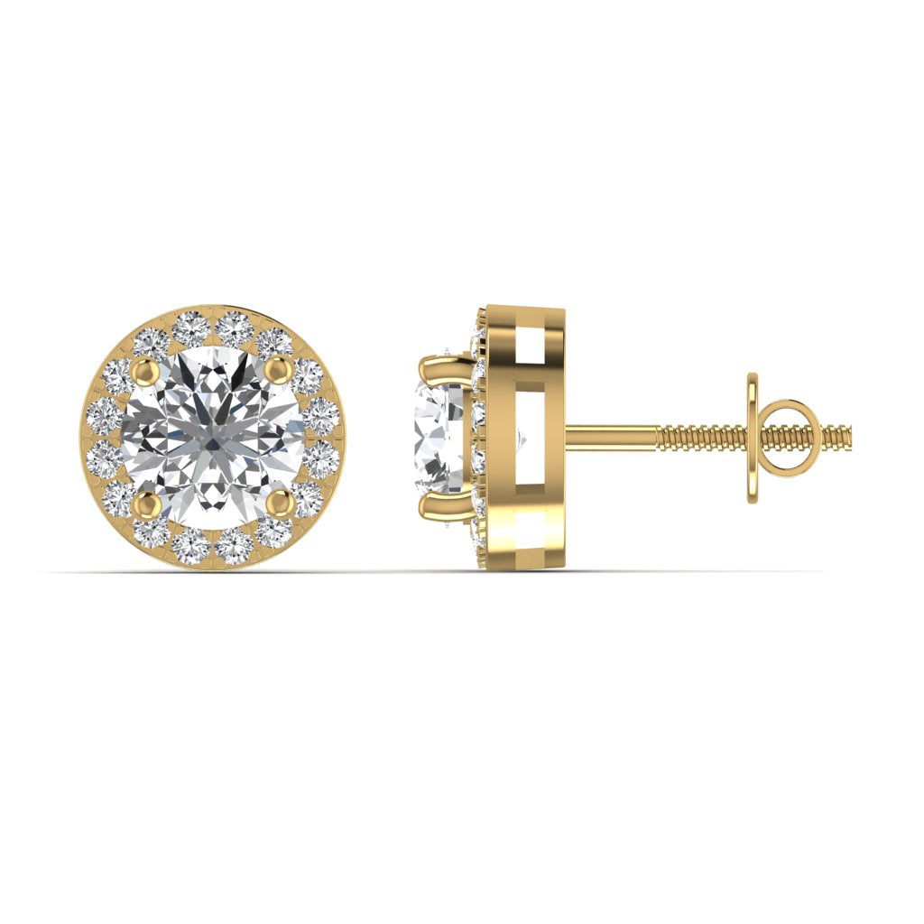Diamond Sparky Gold Stud Earring