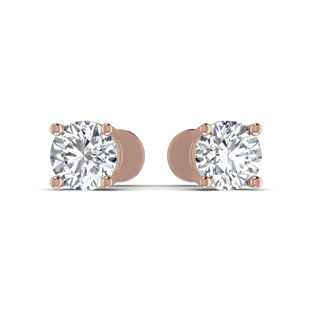 Lab Diamond Gold Stud Earring
