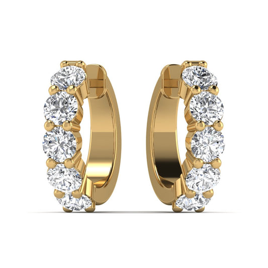 Lab Diamond Hoop Earring