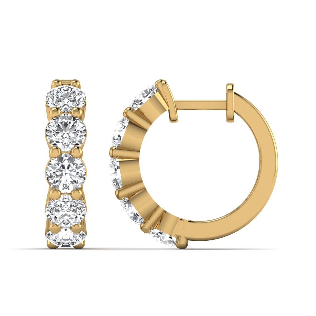 Lab Diamond Hoop Earring