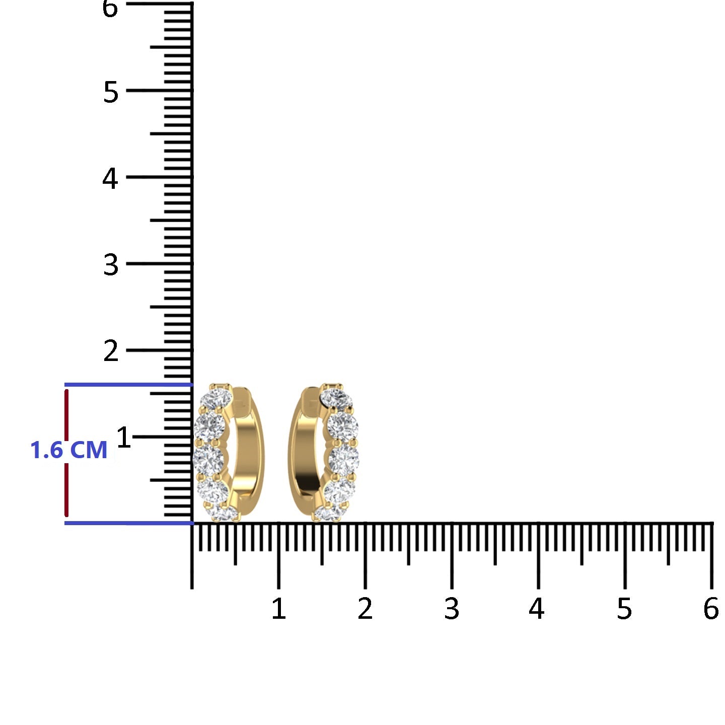Lab Diamond Hoop Earring
