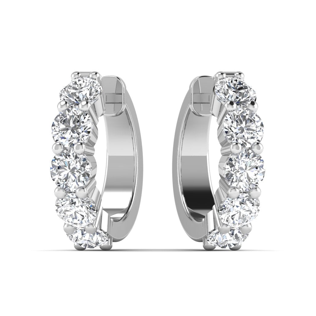 Lab Diamond Hoop Earring