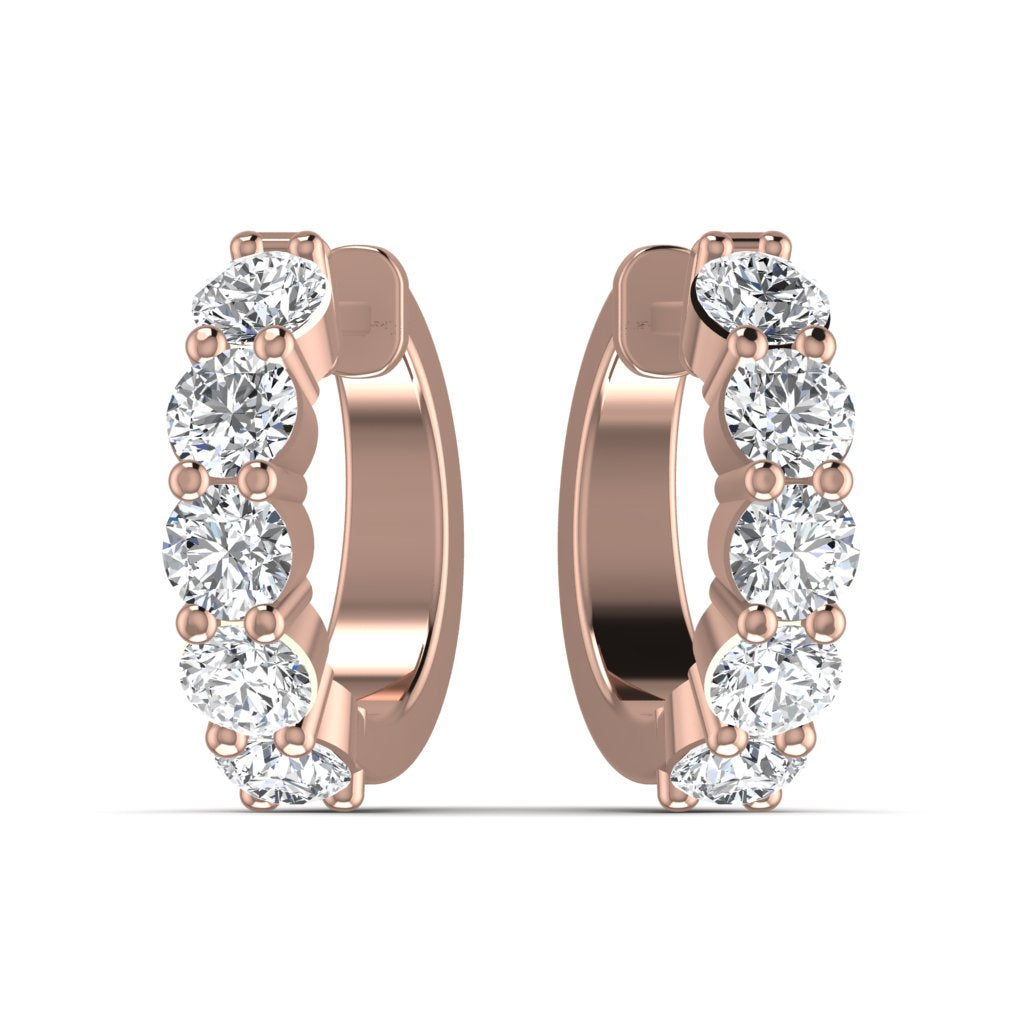 Lab Diamond Hoop Earring