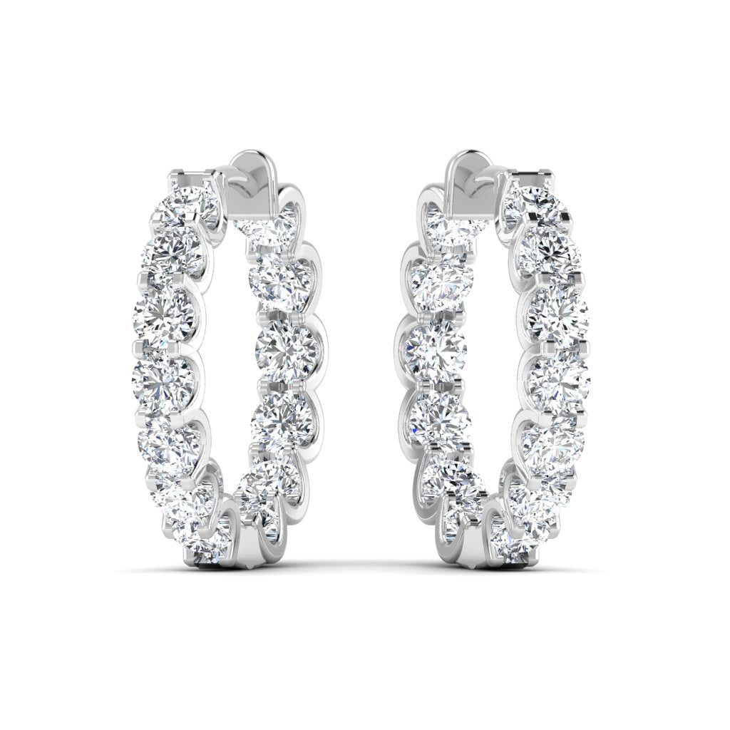 Lab Diamond Hoop Earring