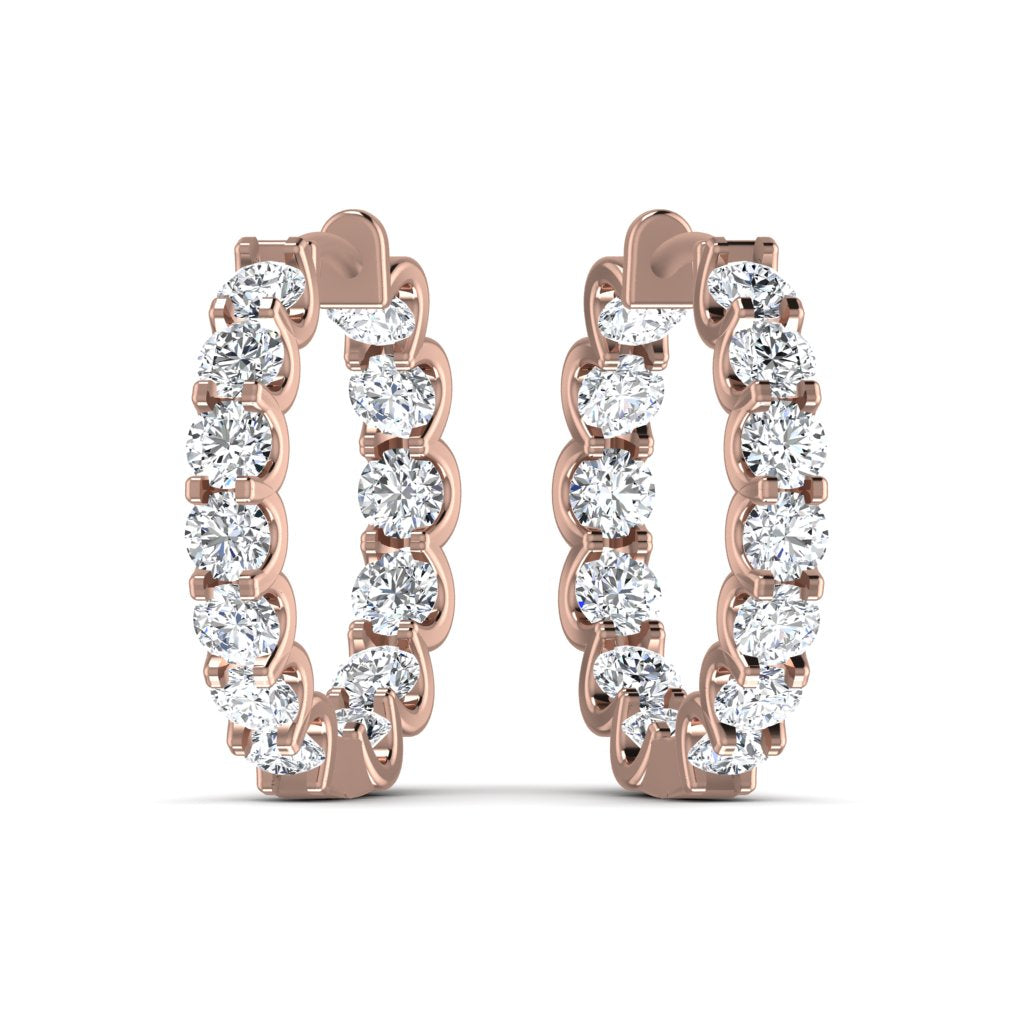 Lab Diamond Hoop Earring