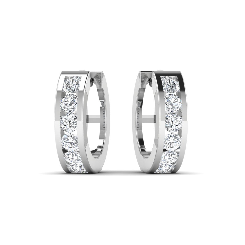 Gold Diamond Hoop Earring