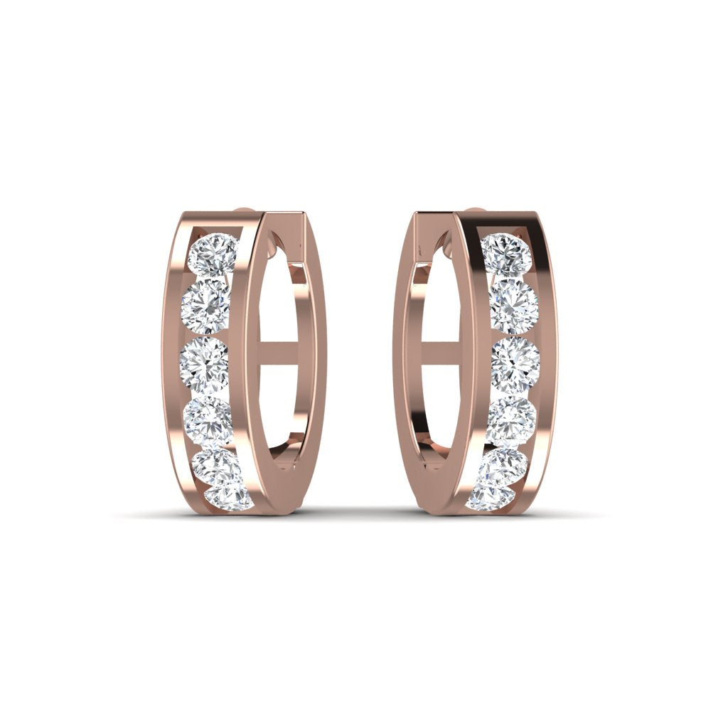 Gold Diamond Hoop Earring