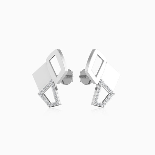 Light Weight Silver Stud Earrings