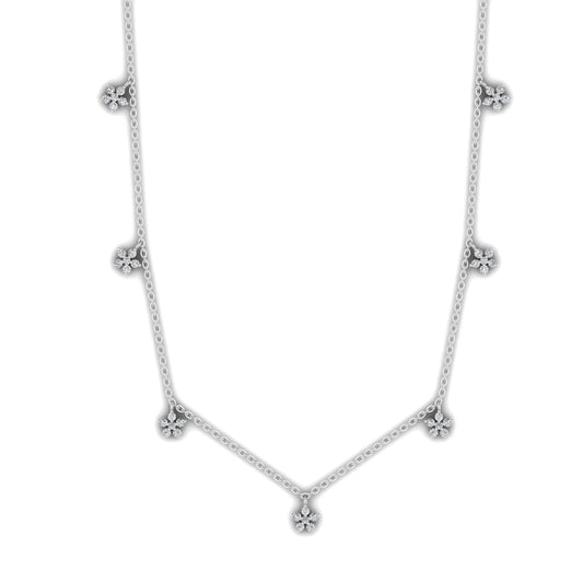 Modern 925 Silver Station Necklace