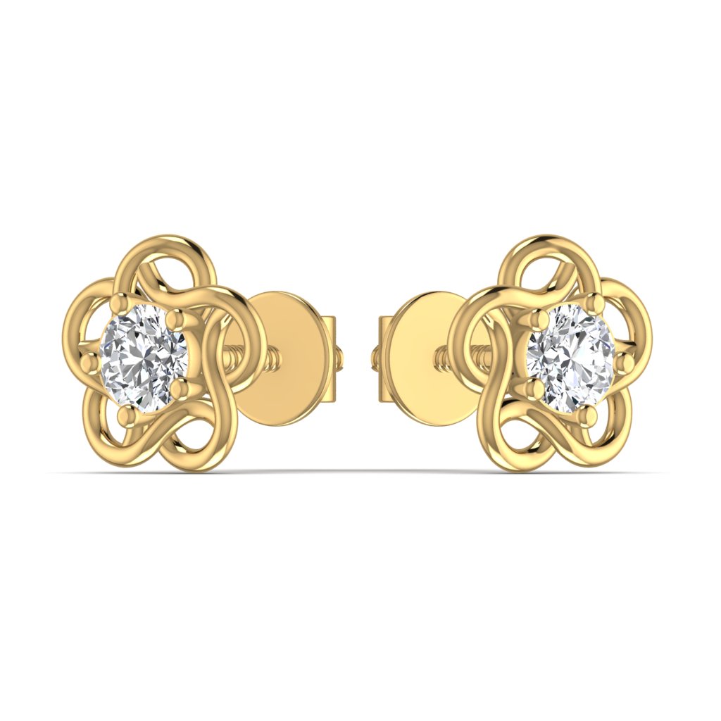 Solitaire Diamond Stud Earring