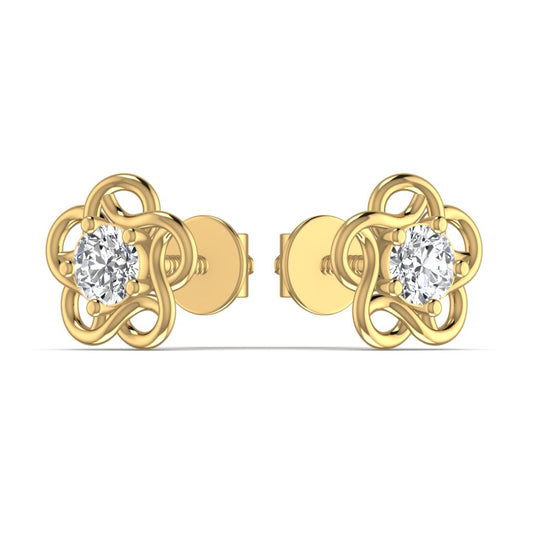Solitaire Diamond Stud Earring