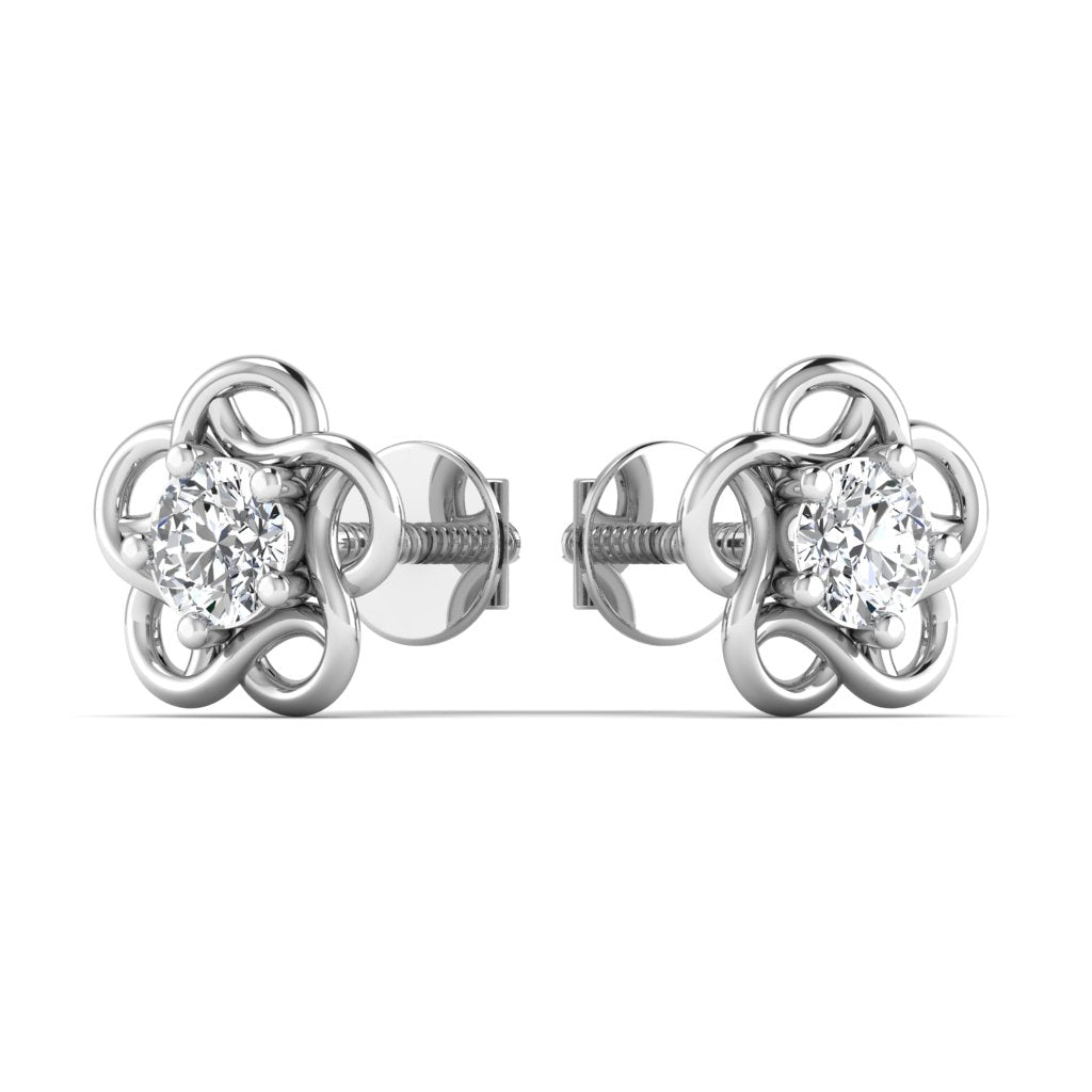 Solitaire Diamond Stud Earring