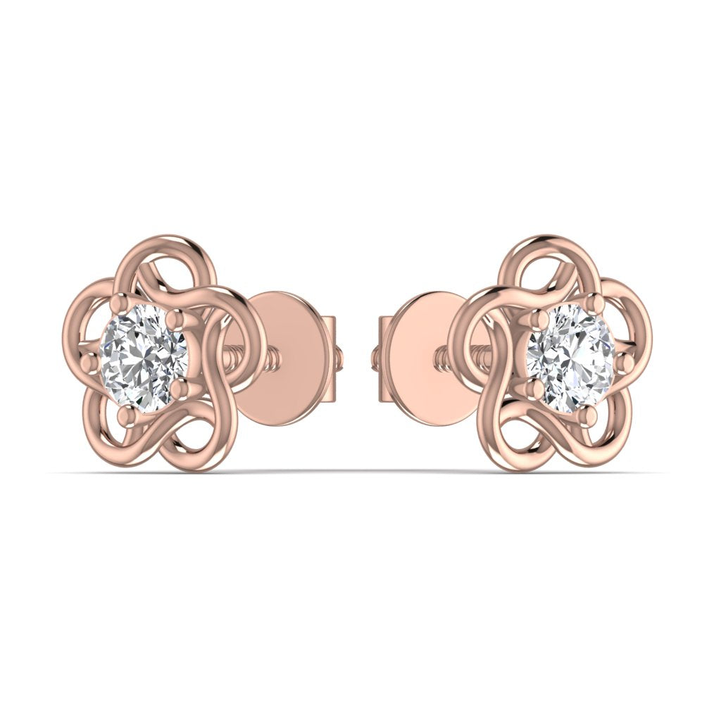 Solitaire Diamond Stud Earring