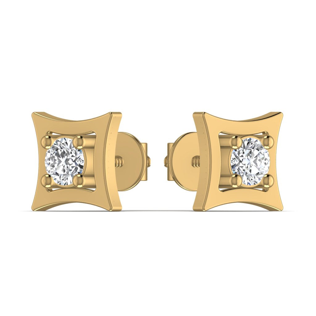 Solitaire Diamond Stud Earring