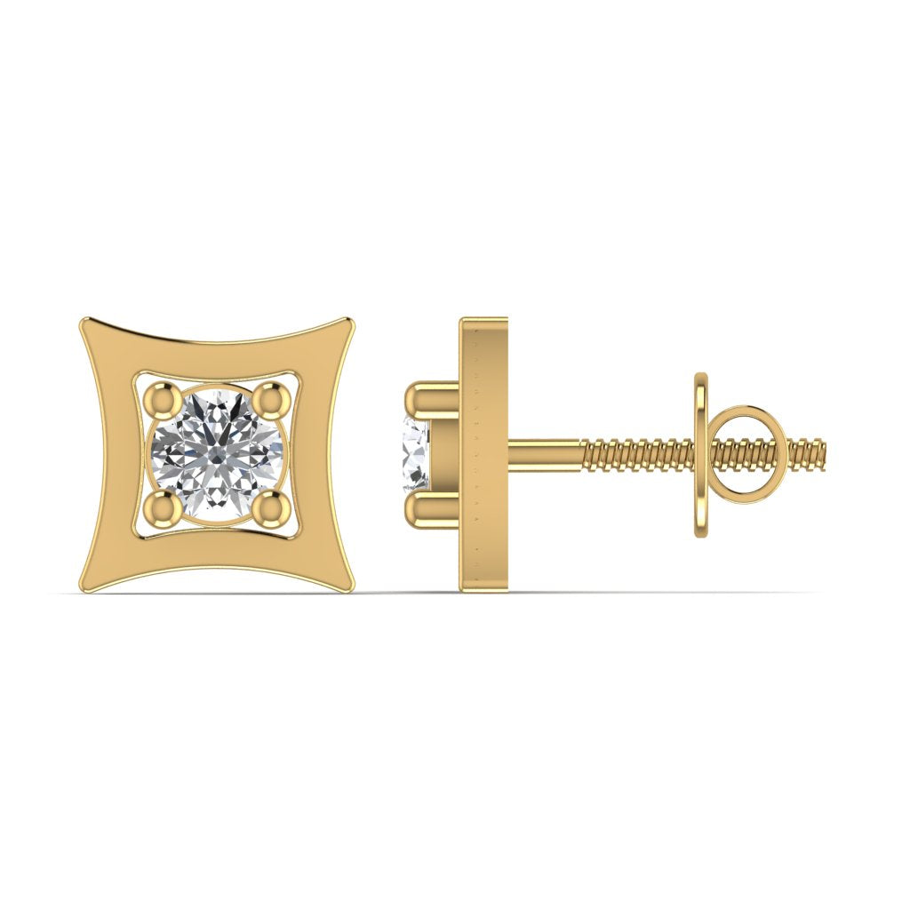 Solitaire Diamond Stud Earring