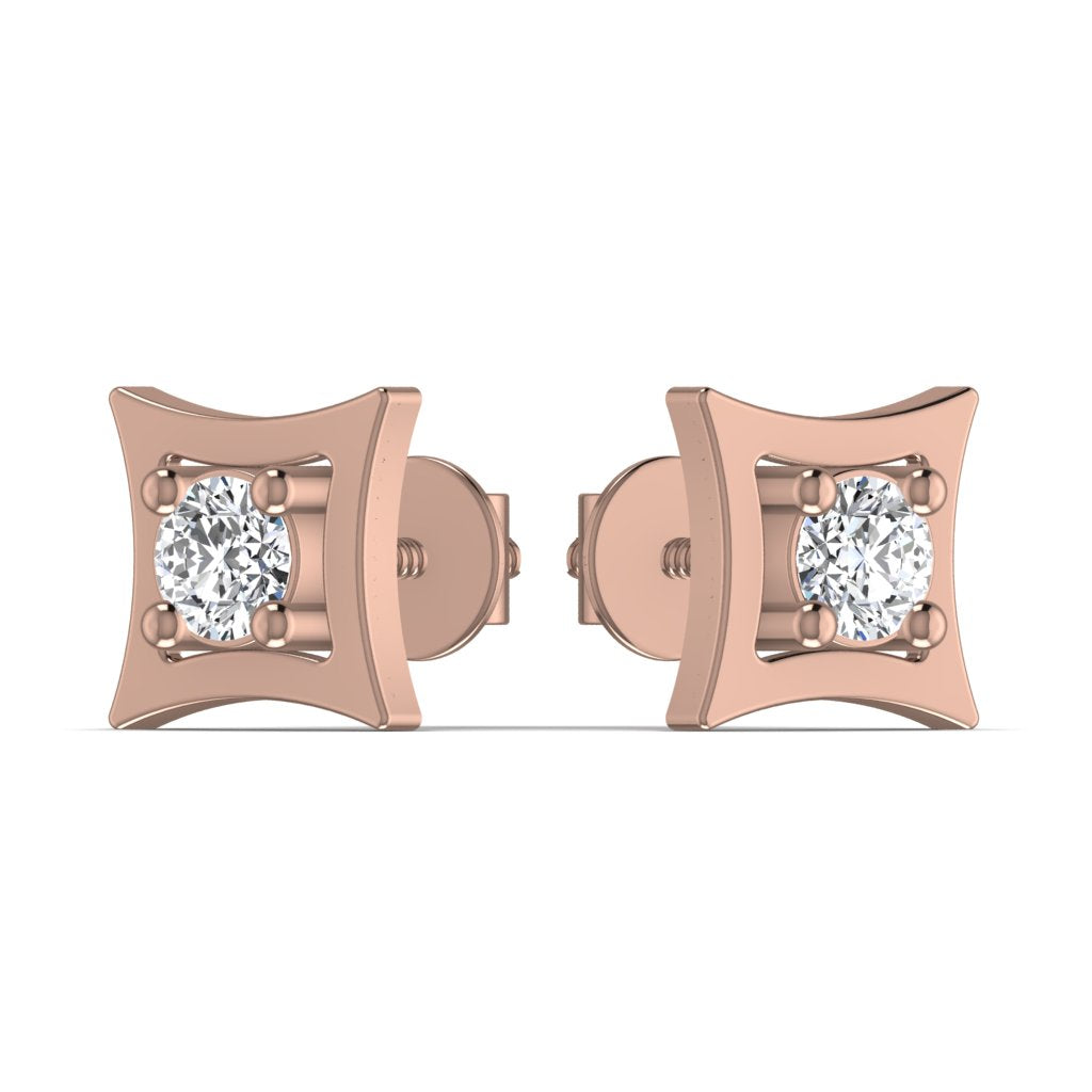 Solitaire Diamond Stud Earring