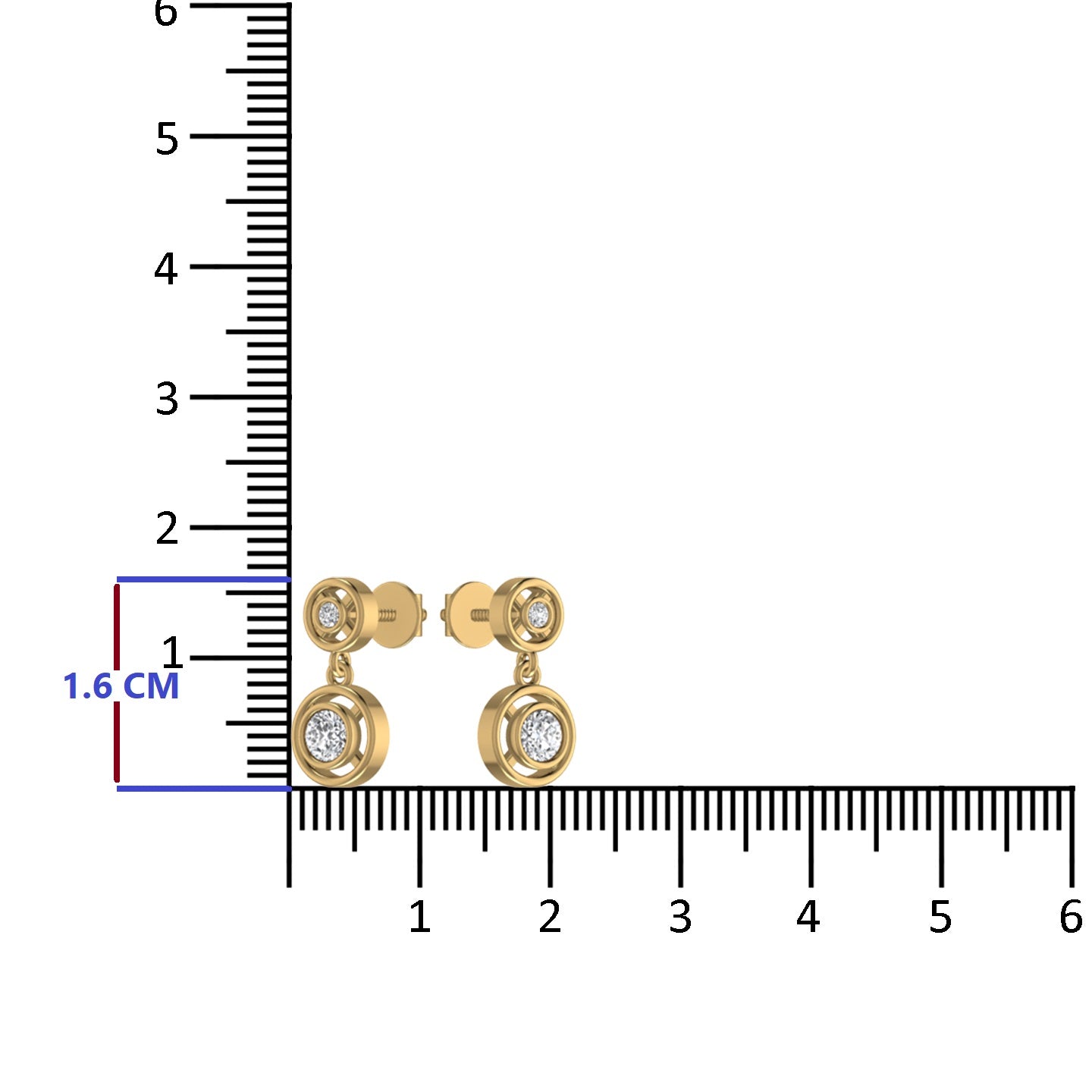 Diamond Drop Earring