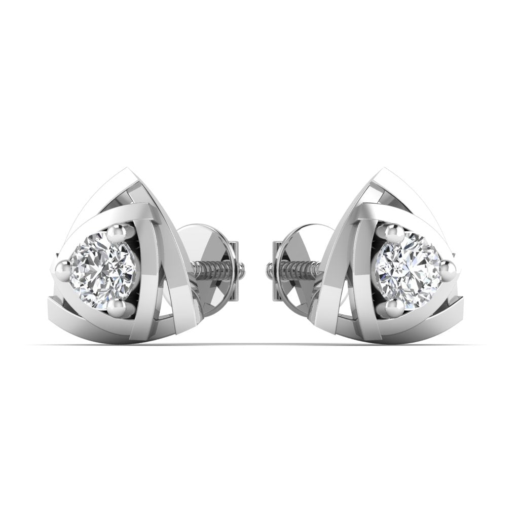 Gold Diamond Stud Earrings