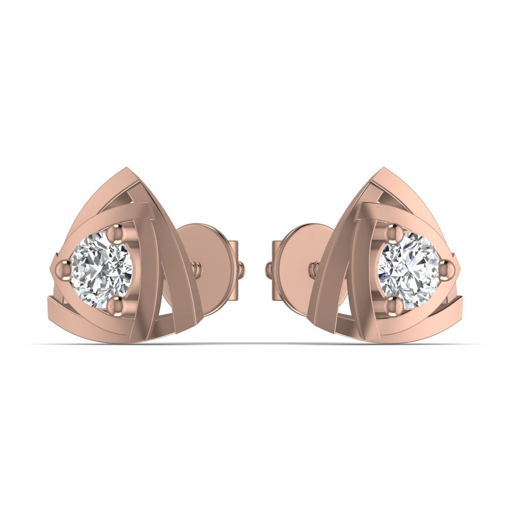 Gold Diamond Stud Earrings