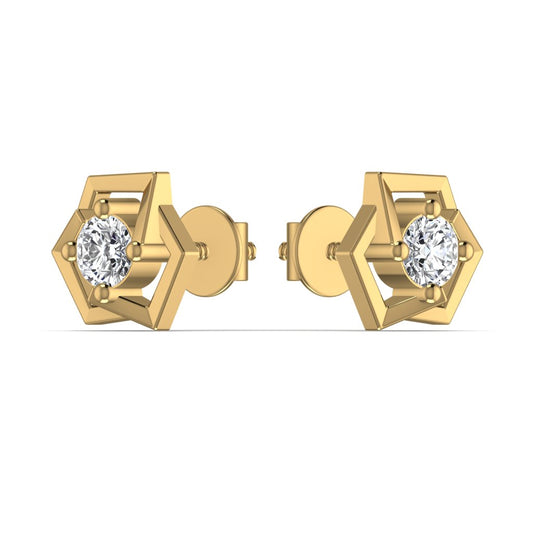 Solitaire Diamond Stud Earring