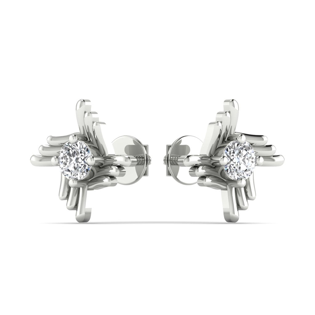 Gold Diamond Stud Earrings