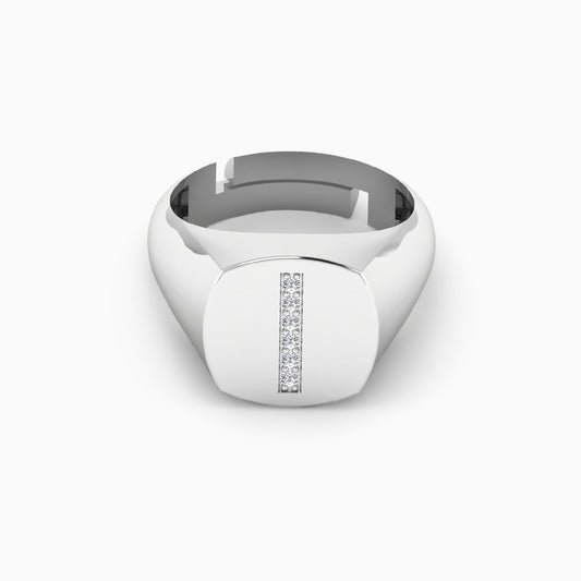 Modern Design Men's Silver Ring