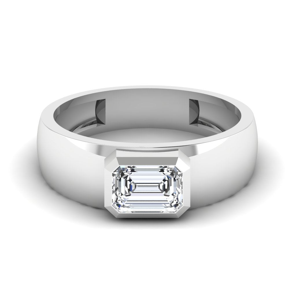 Emerald Diamond Men's Ring