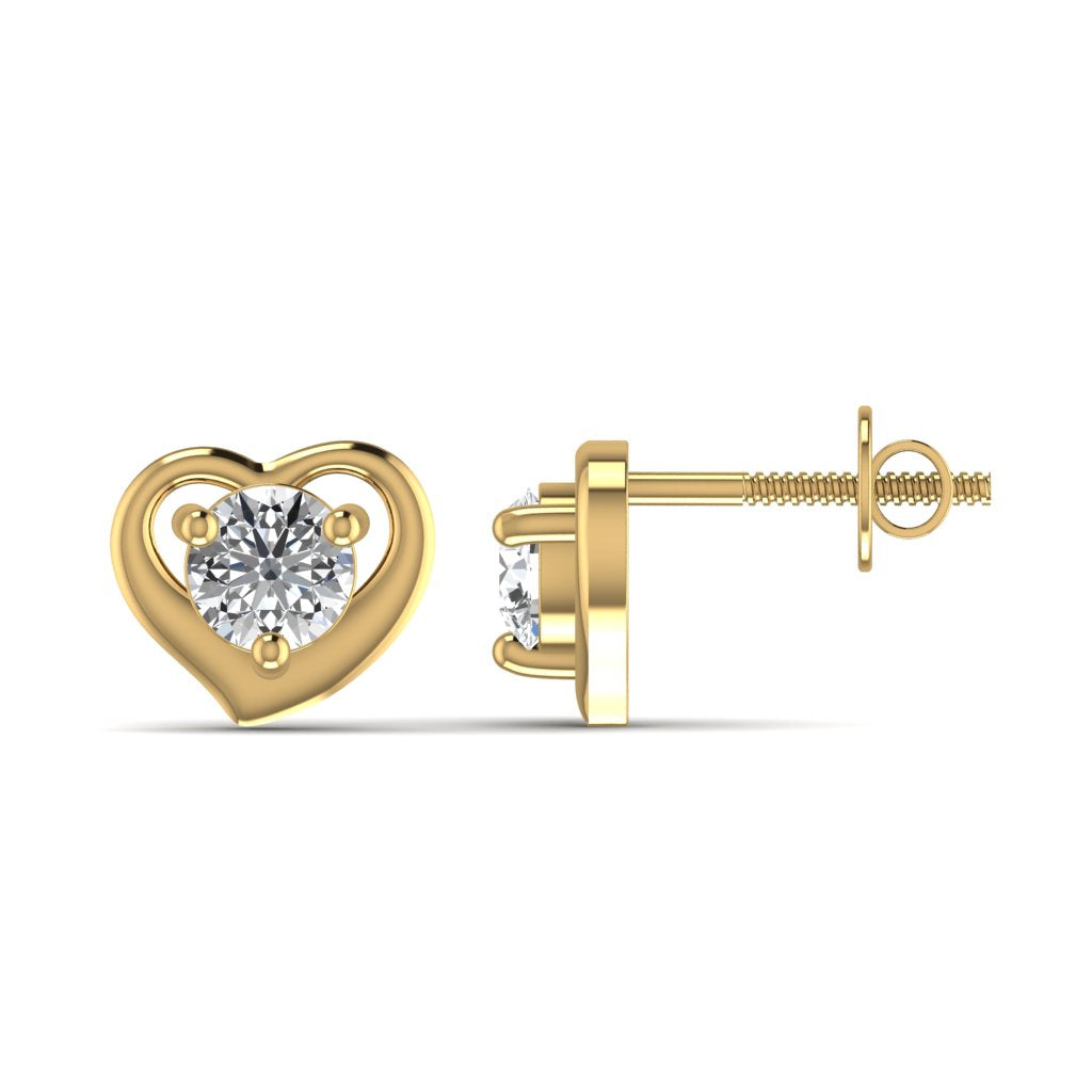 Heart Design Stud Earrings