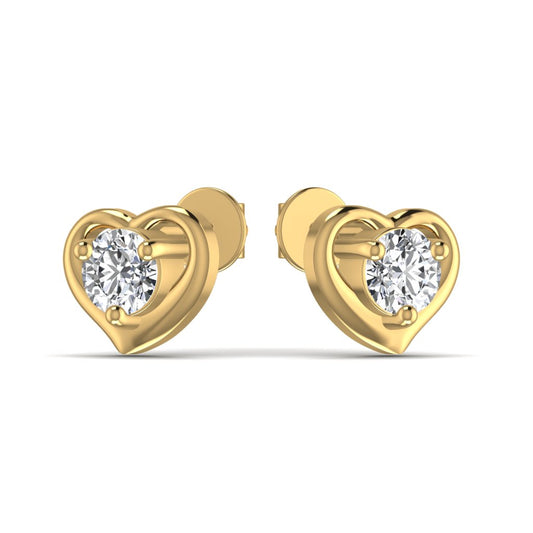 Heart Design Stud Earrings