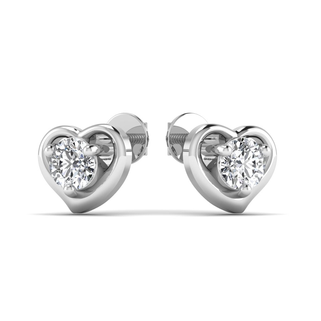 Heart Design Stud Earrings