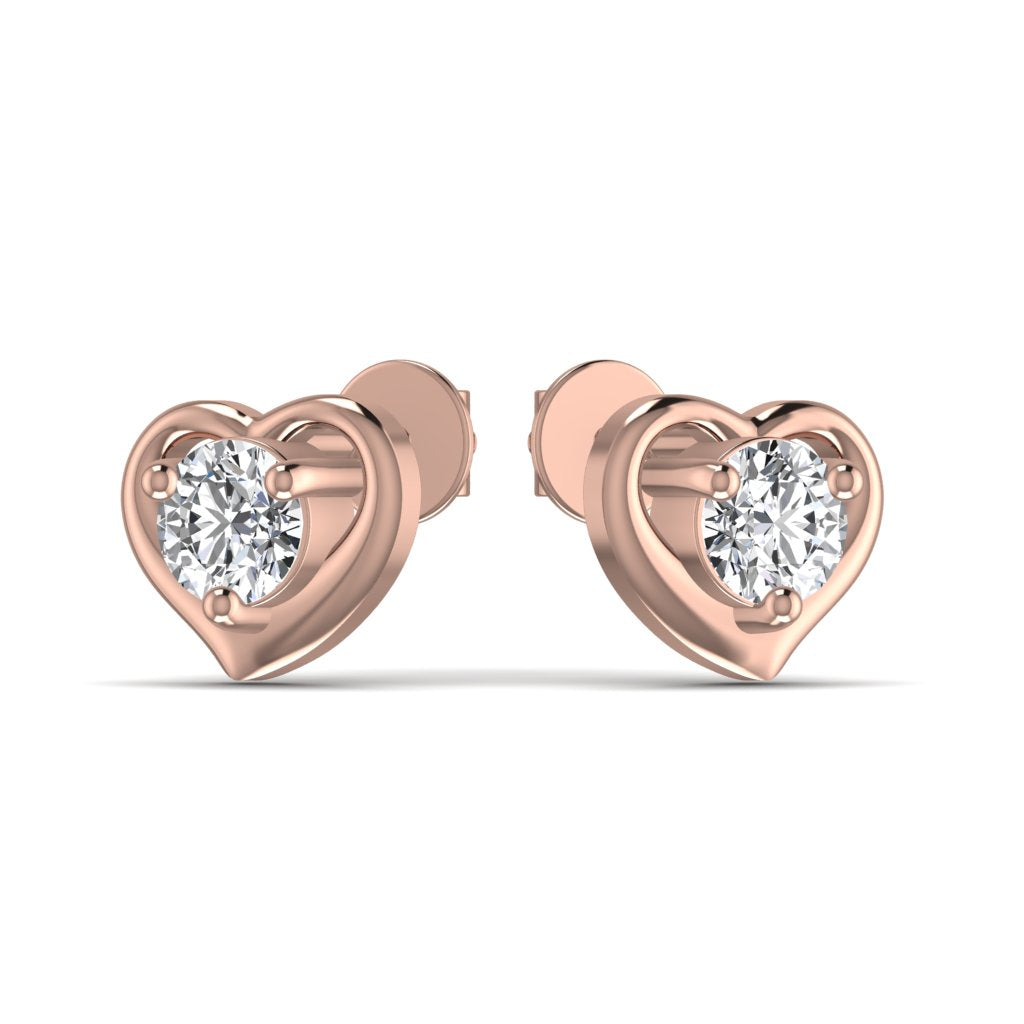 Heart Design Stud Earrings