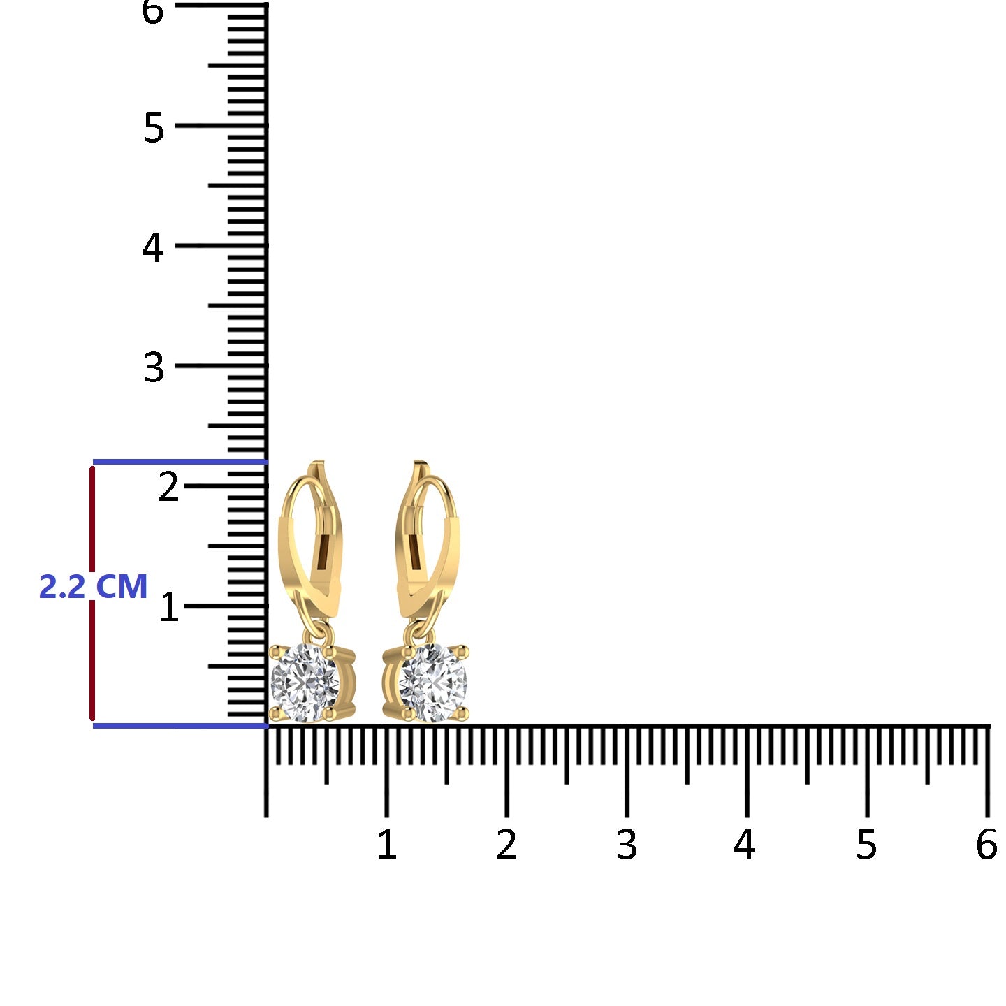 Lab Diamond Drop Earrings