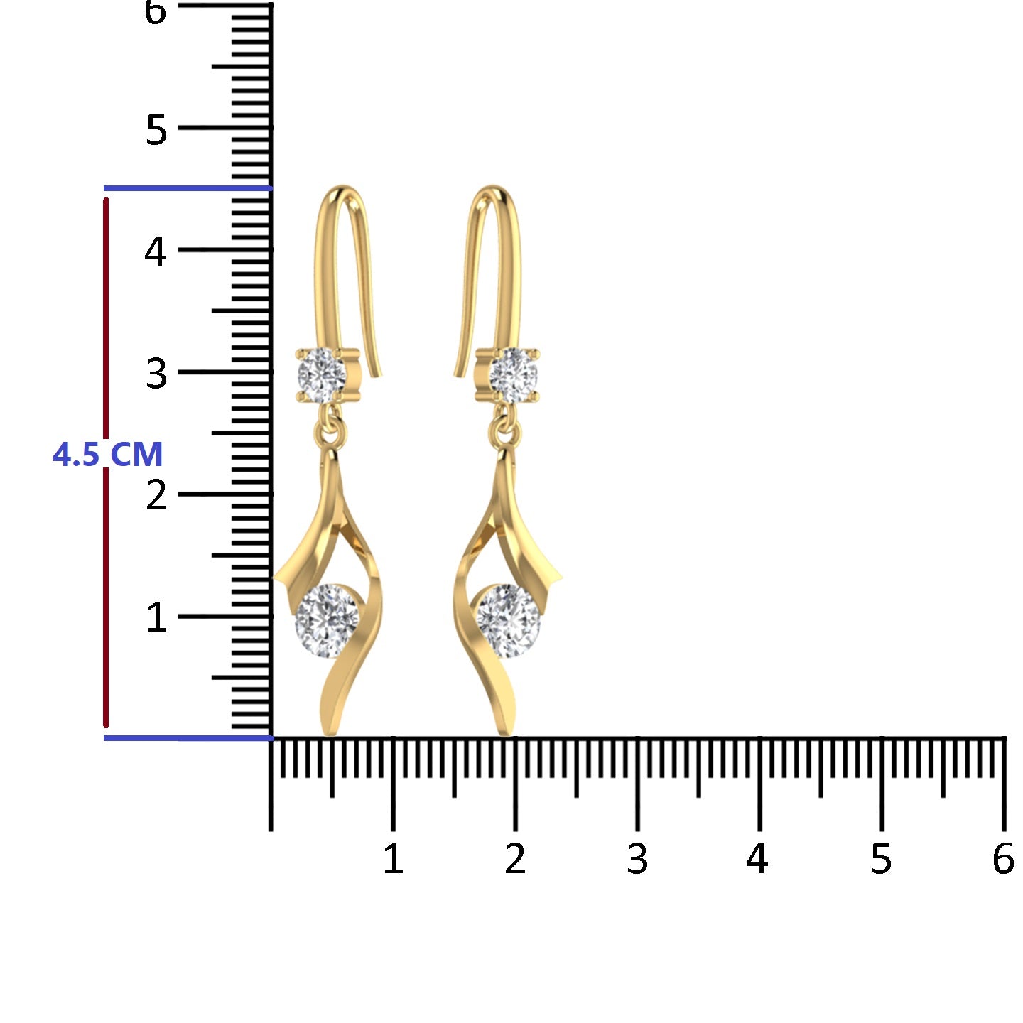 Lab Diamond Drop Earring