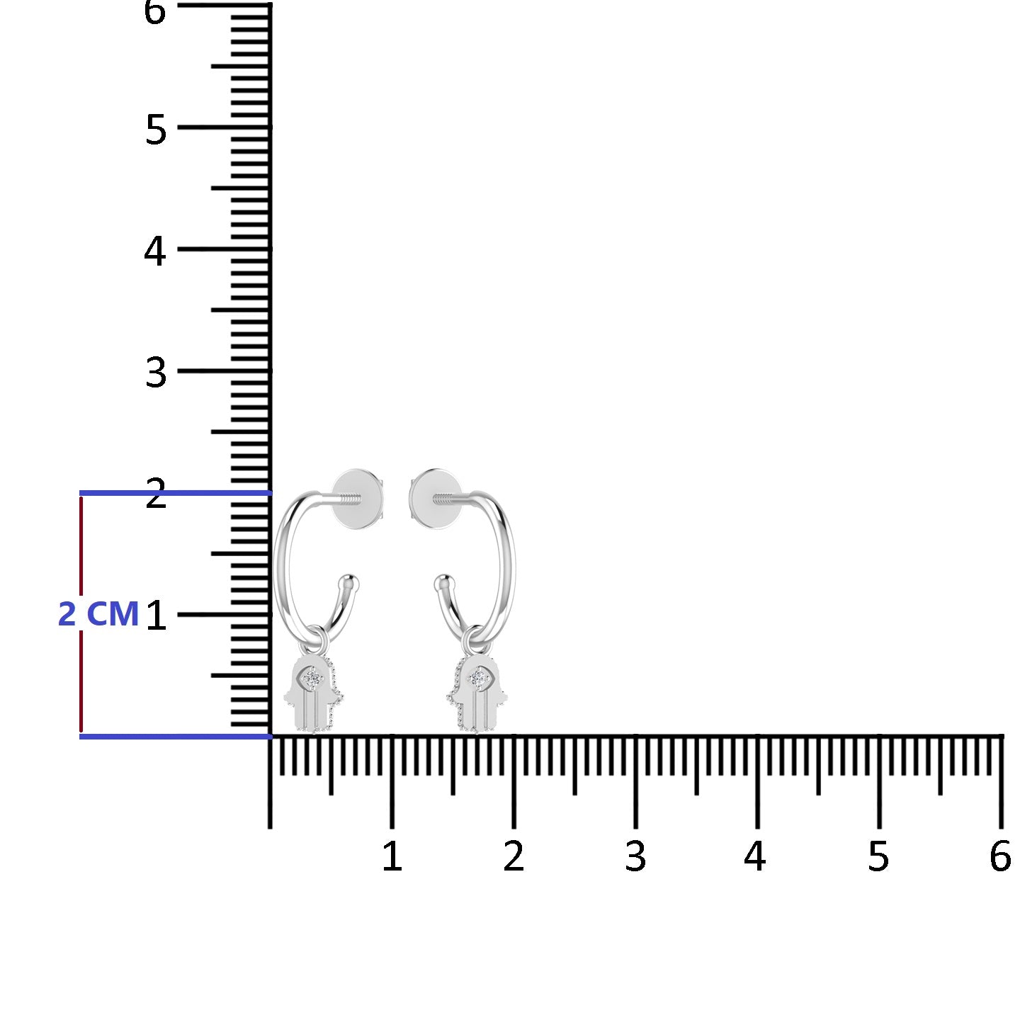 Sterling Silver Half Hoop Earrings