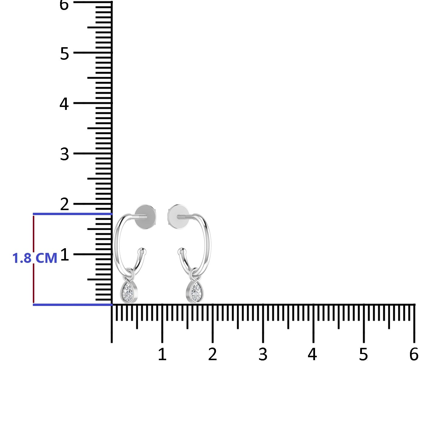 Silver Huggie Half Hoop Earrings