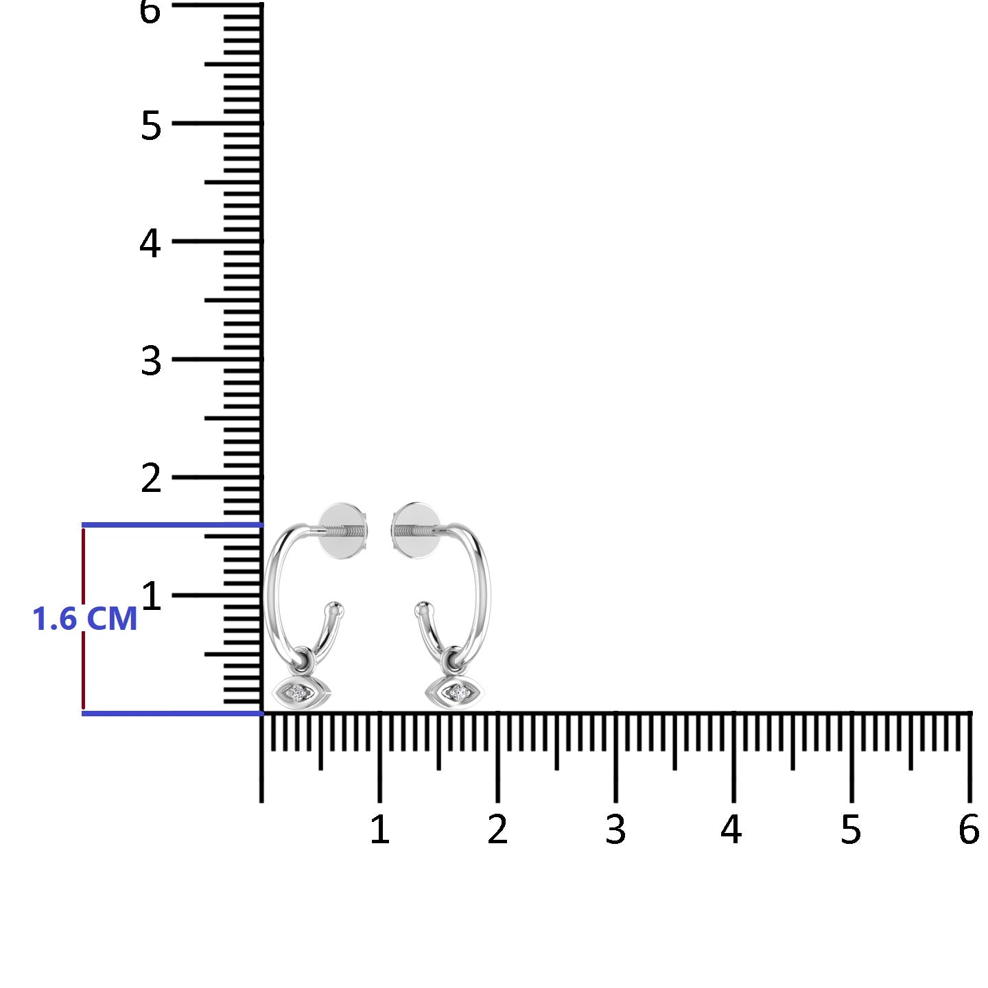 Silver Half Hoop Earring