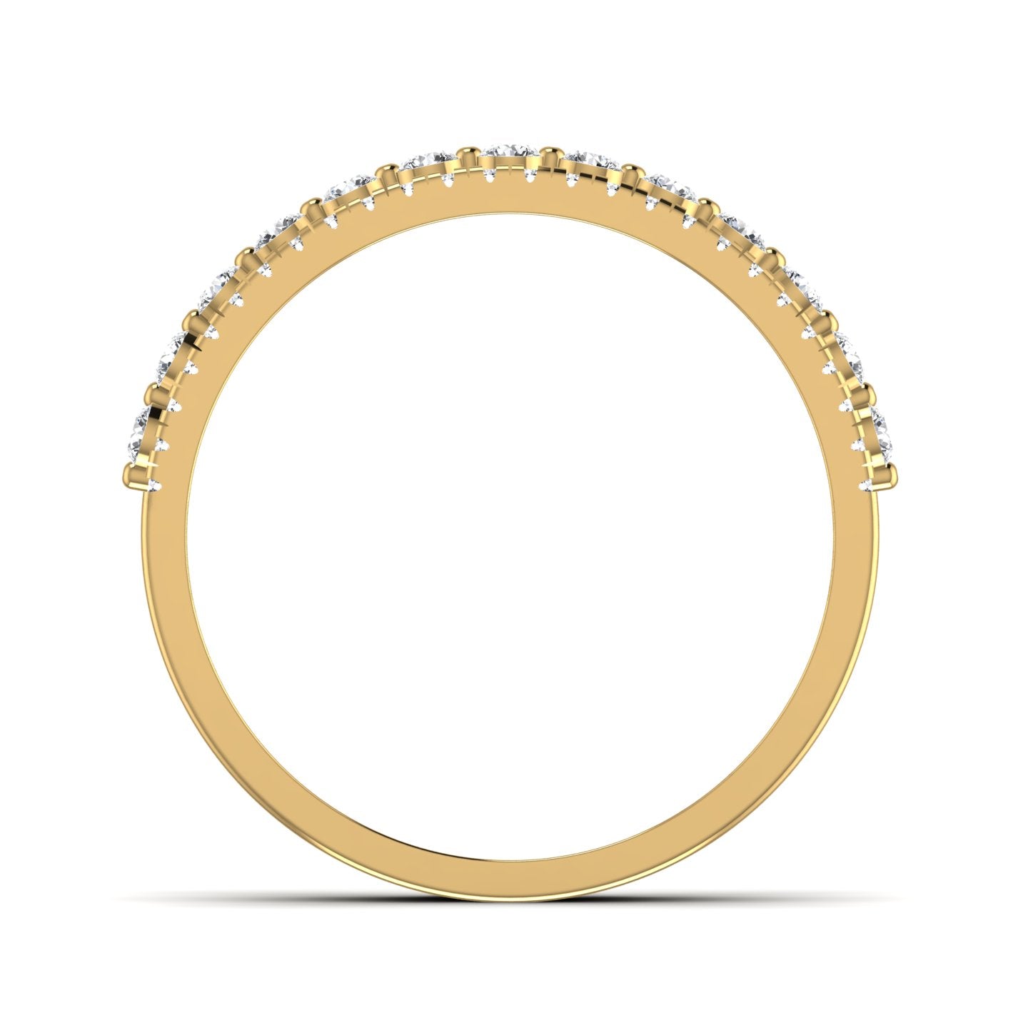 Triple Row Lab Diamond Ring