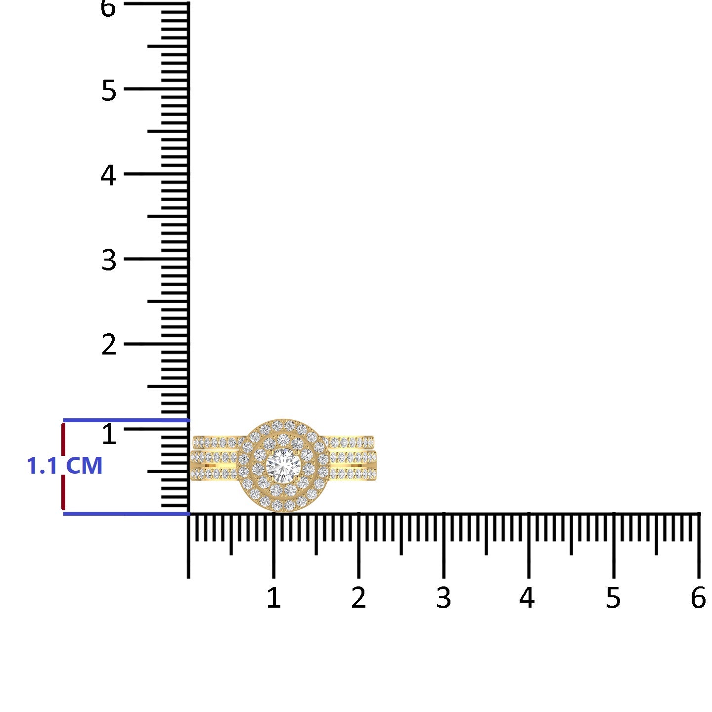 Lab Diamond Bridal Engagement Ring Set