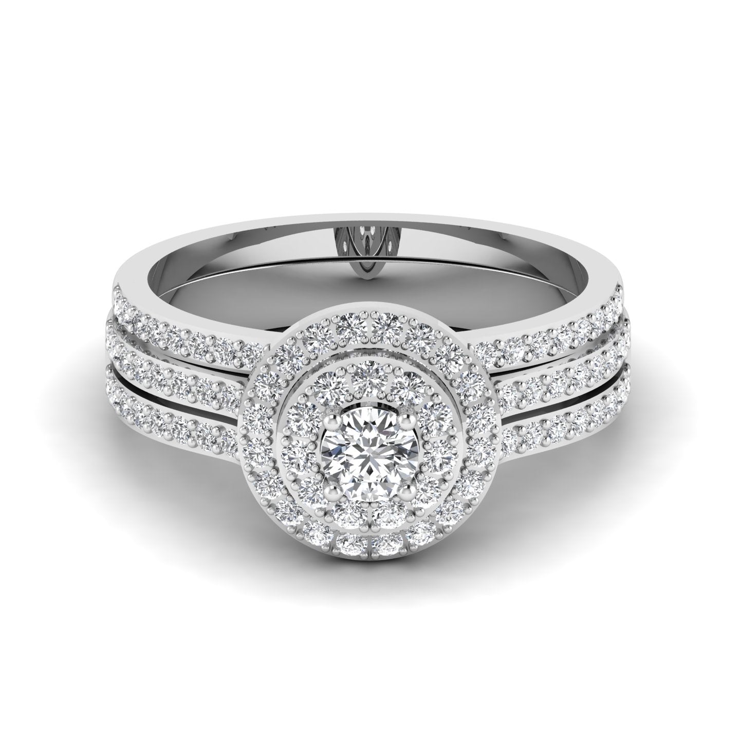 Lab Diamond Bridal Engagement Ring Set