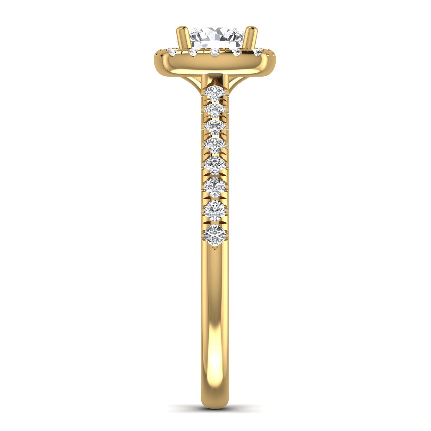 Halo Solitaire Diamond Engagement Ring