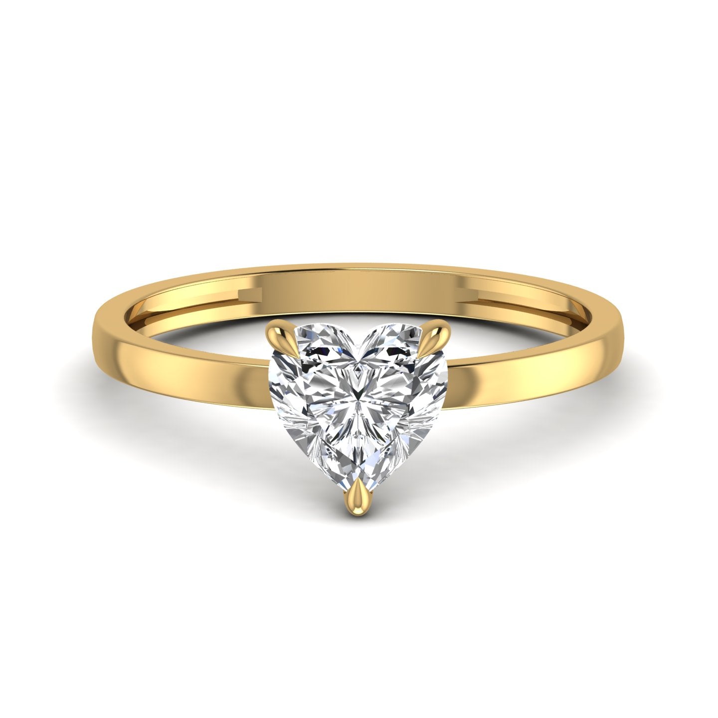 Heart Diamond Solitaire Ring