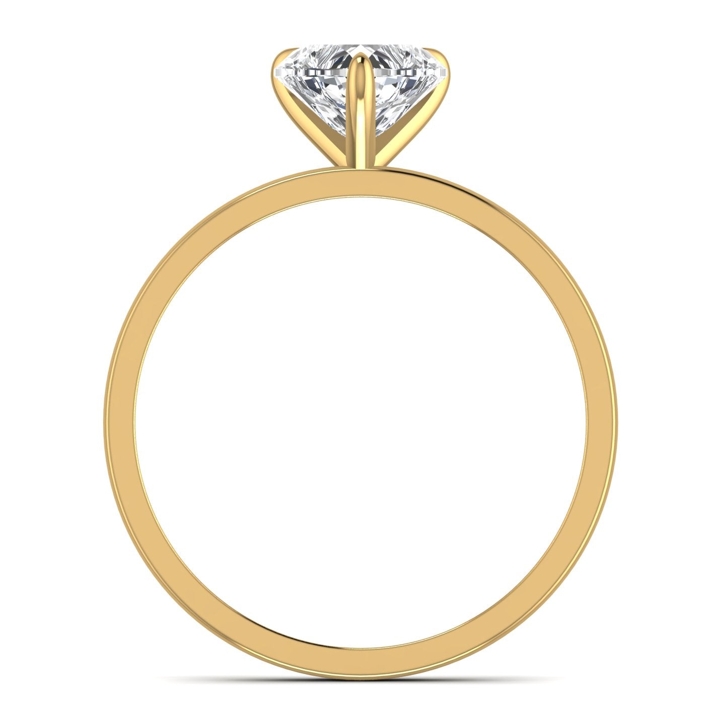 Heart Diamond Solitaire Ring