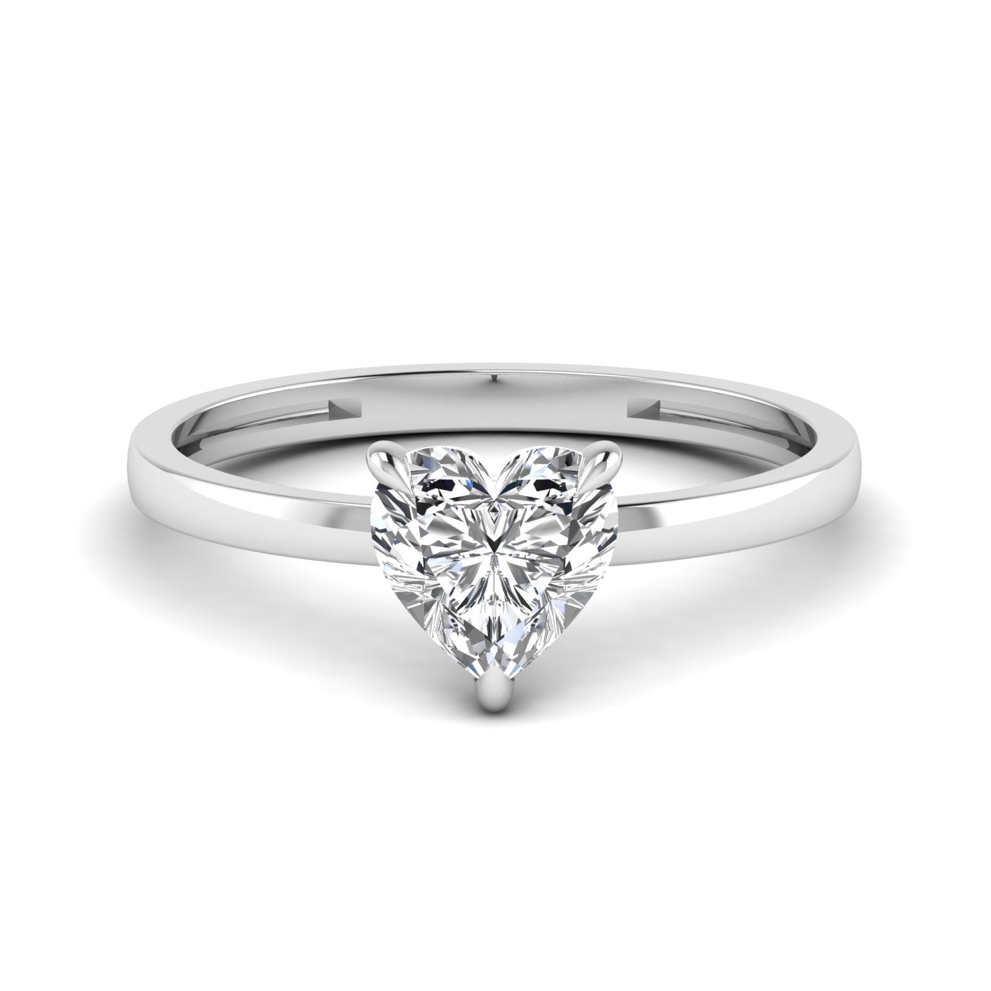 Heart Diamond Solitaire Ring