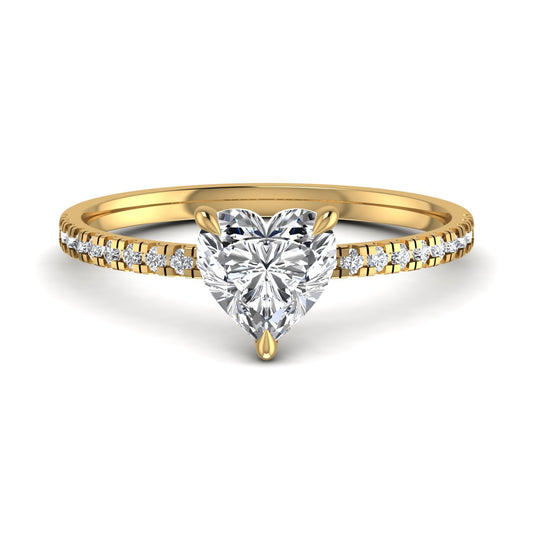 Heart Diamond Engagement Ring