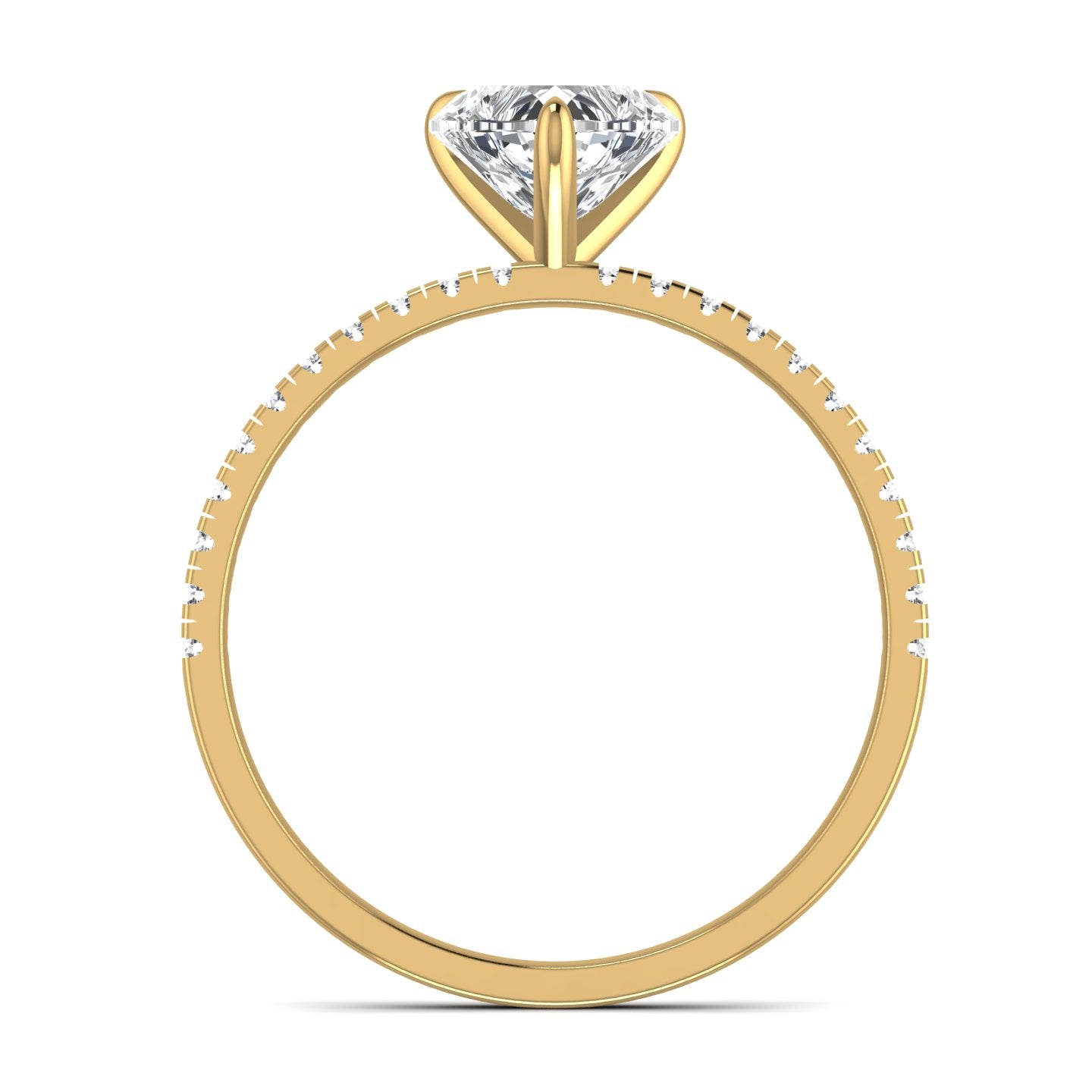 Heart Diamond Engagement Ring